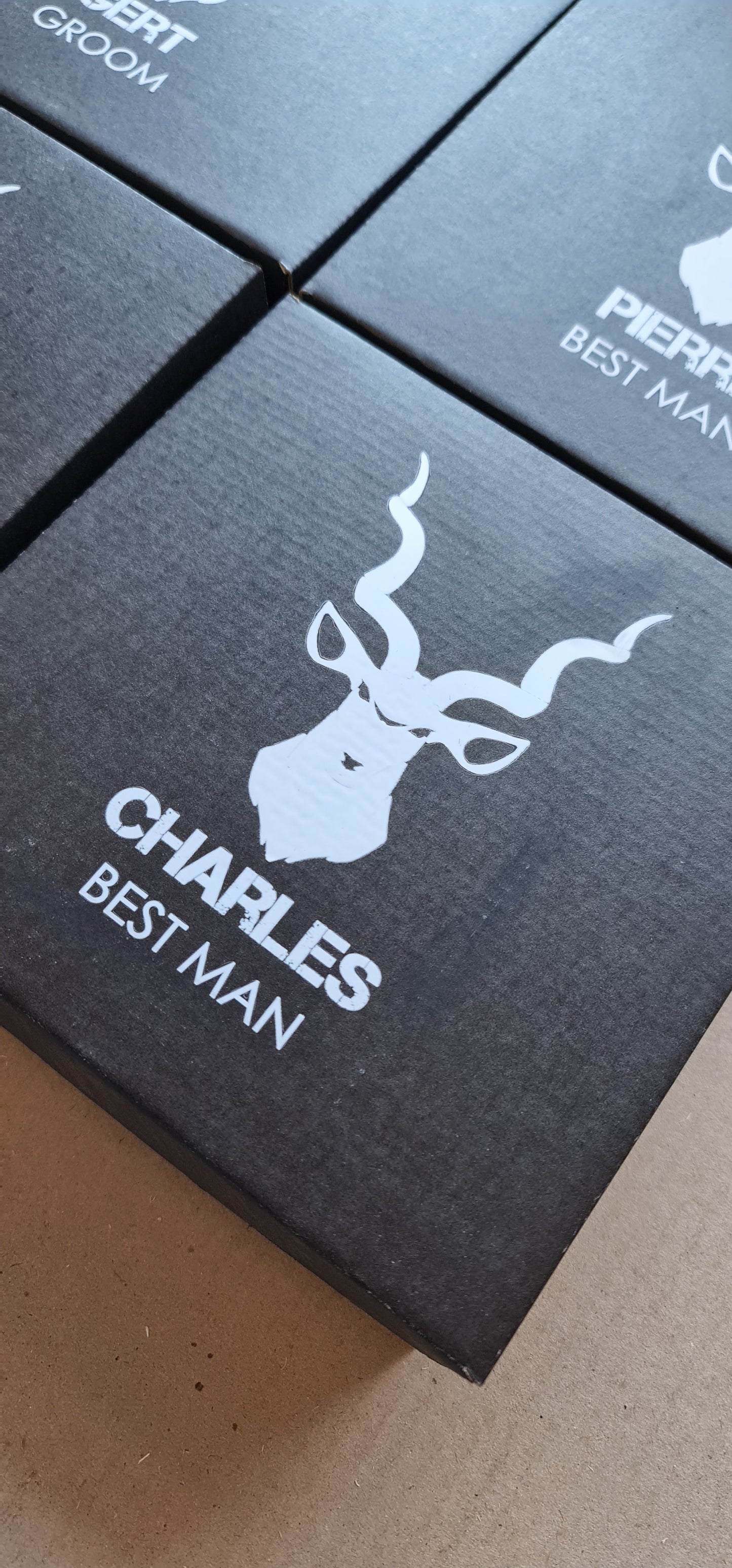 Groomsmen Gift Box - Black Flask, Cigar and Sunglasses