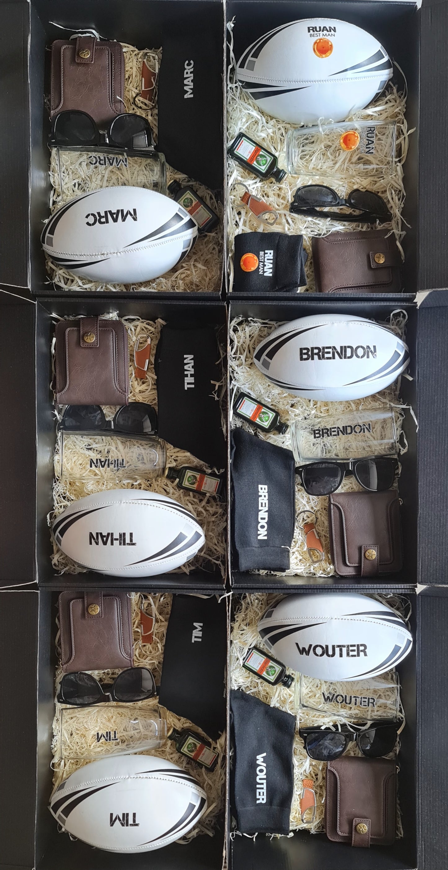 Groomsmen Gift Box - Rugby Ball Combo