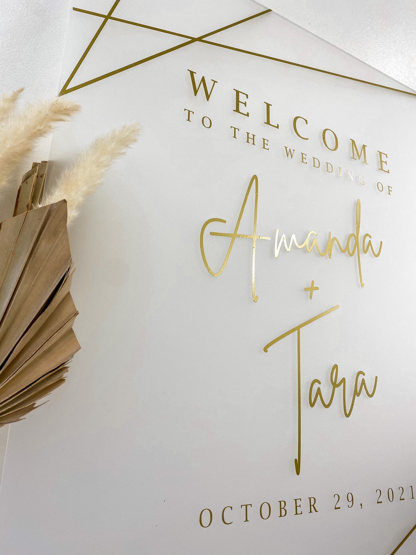 A2 Vinyl Perspex Welcome Sign