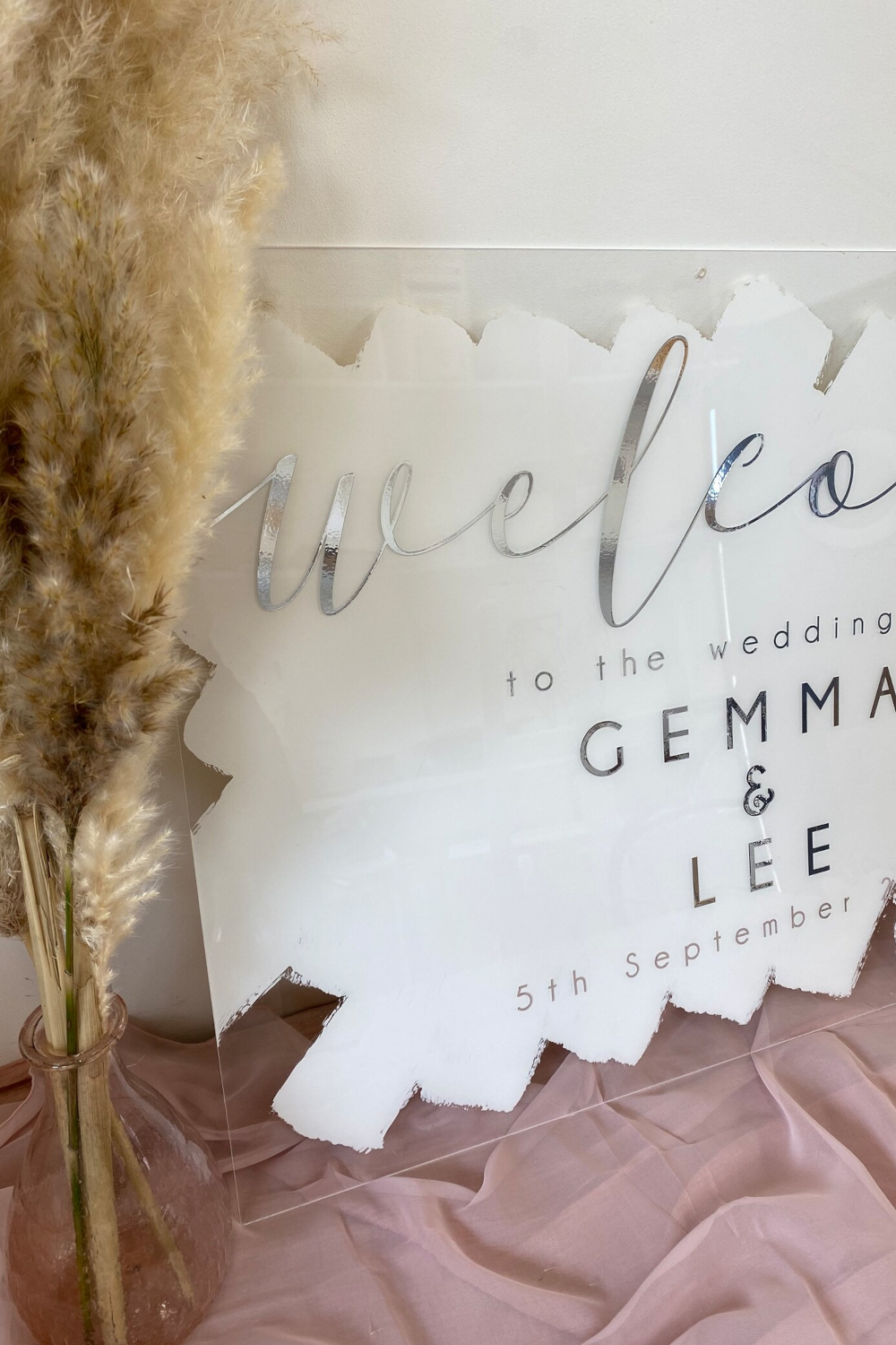 A2 Vinyl Perspex Welcome Sign