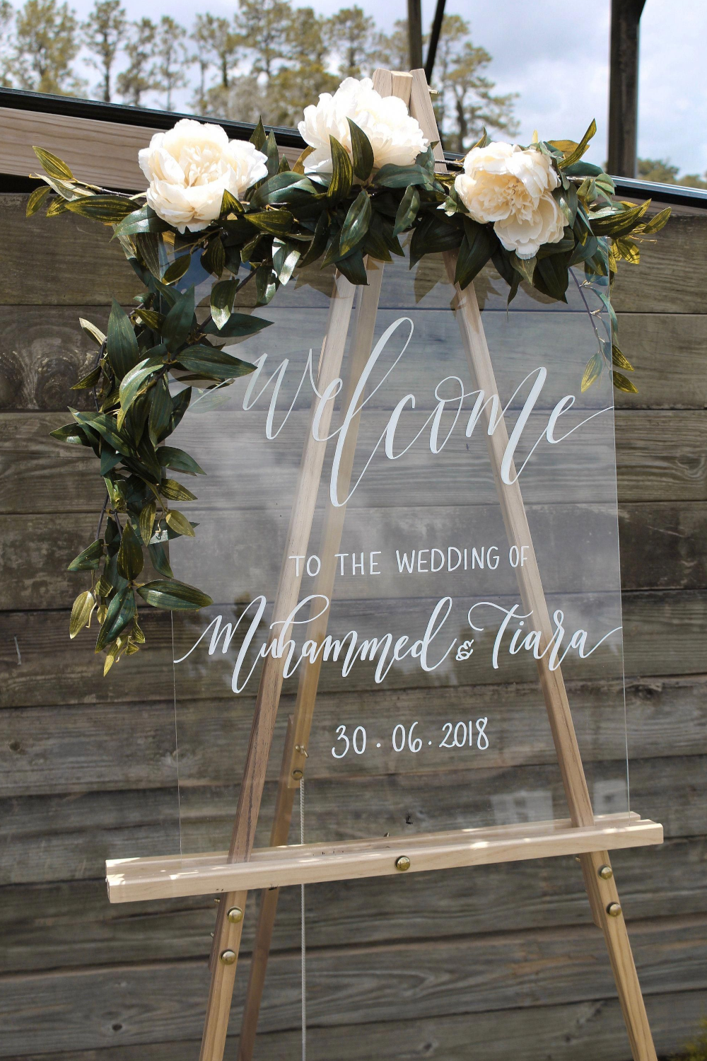 A2 Vinyl Perspex Welcome Sign